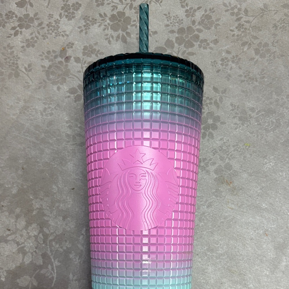 Starbucks Gradient Pink and Teal Tumbler